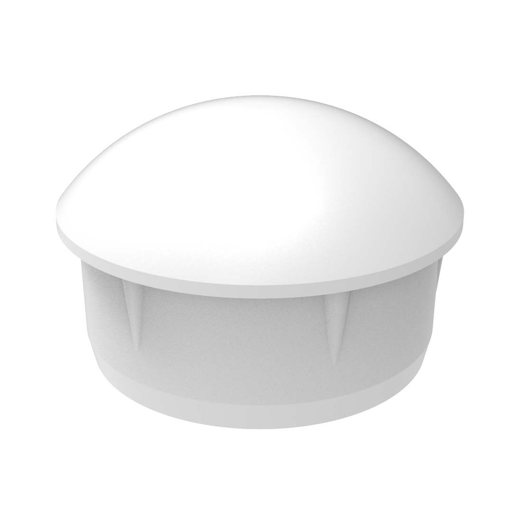 TAPA ALUMINIO TUBO REDONDO 50 Ø BLANCO  TAPA ALUMINIO TUBO REDONDO 50 Ø BLANCO
