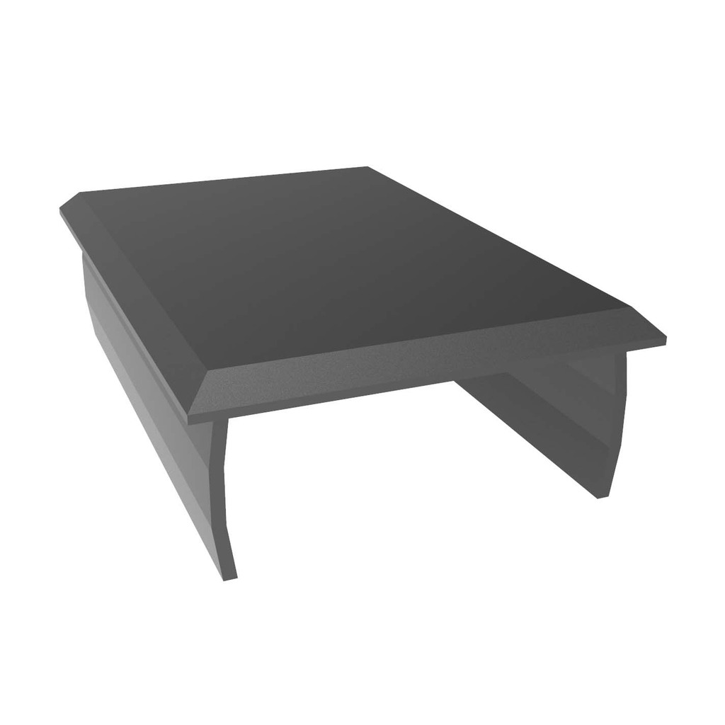 TAPA ALUMINIO TUBO 40X60 NEGRO  TAPA ALUMINIO TUBO 40X60 NEGRO