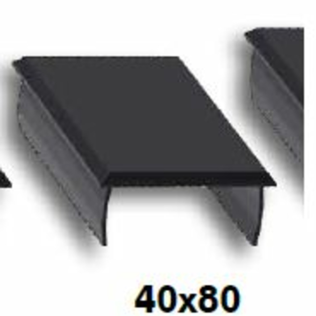 TAPA PARA PERFIL 40X80 NEGRO  TAPA PARA PERFIL 40X80 NEGRO