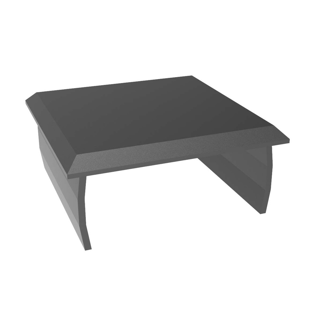 TAPA ALUMINIO TUBO 60X60 NEGRO  TAPA ALUMINIO TUBO 60X60 NEGRO