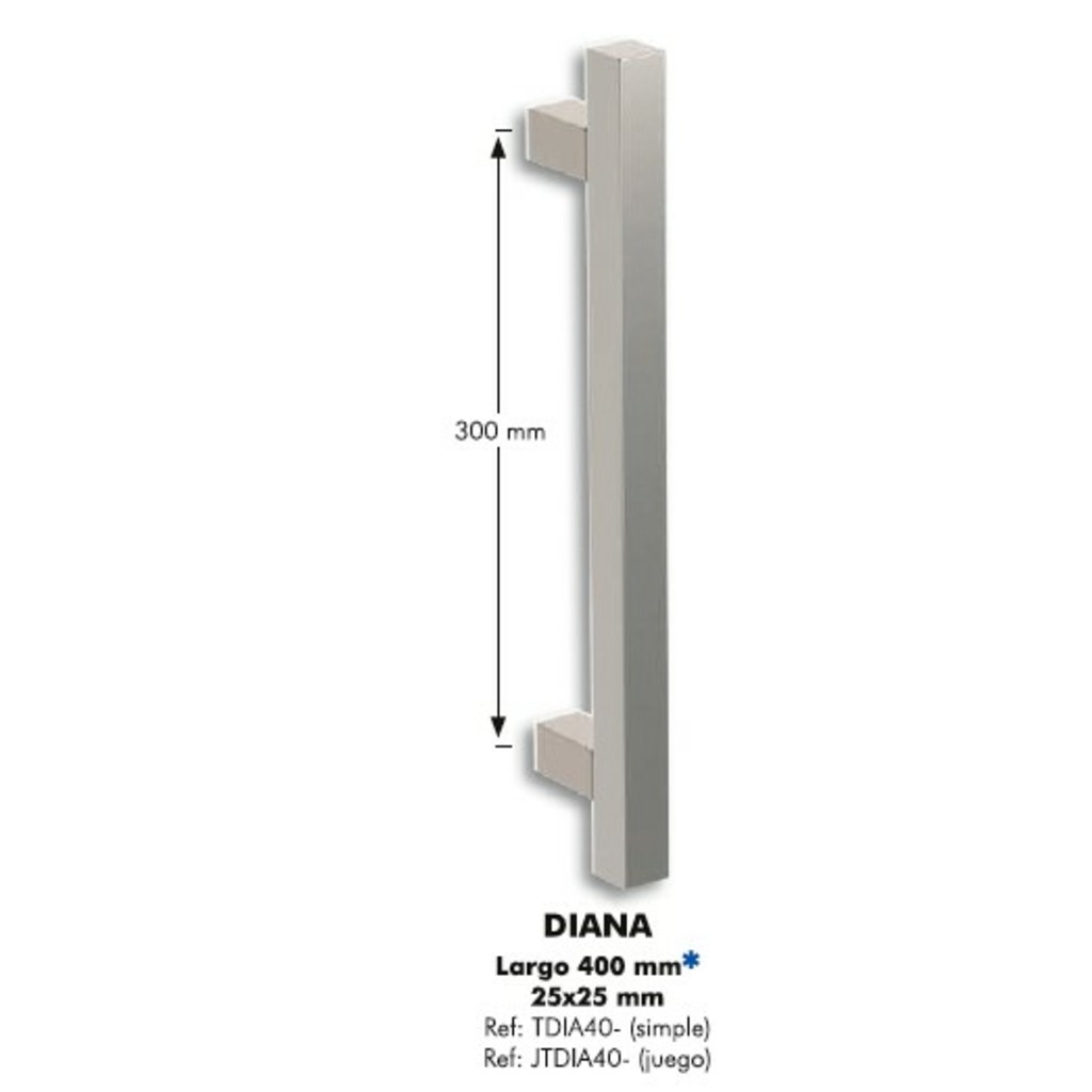 TIRADOR ALUMINIO DIANA ESPECIAL ANOD. PLATA 800MM  TIRADOR ALUMINIO DIANA ESPECIAL ANOD. PLATA 800MM