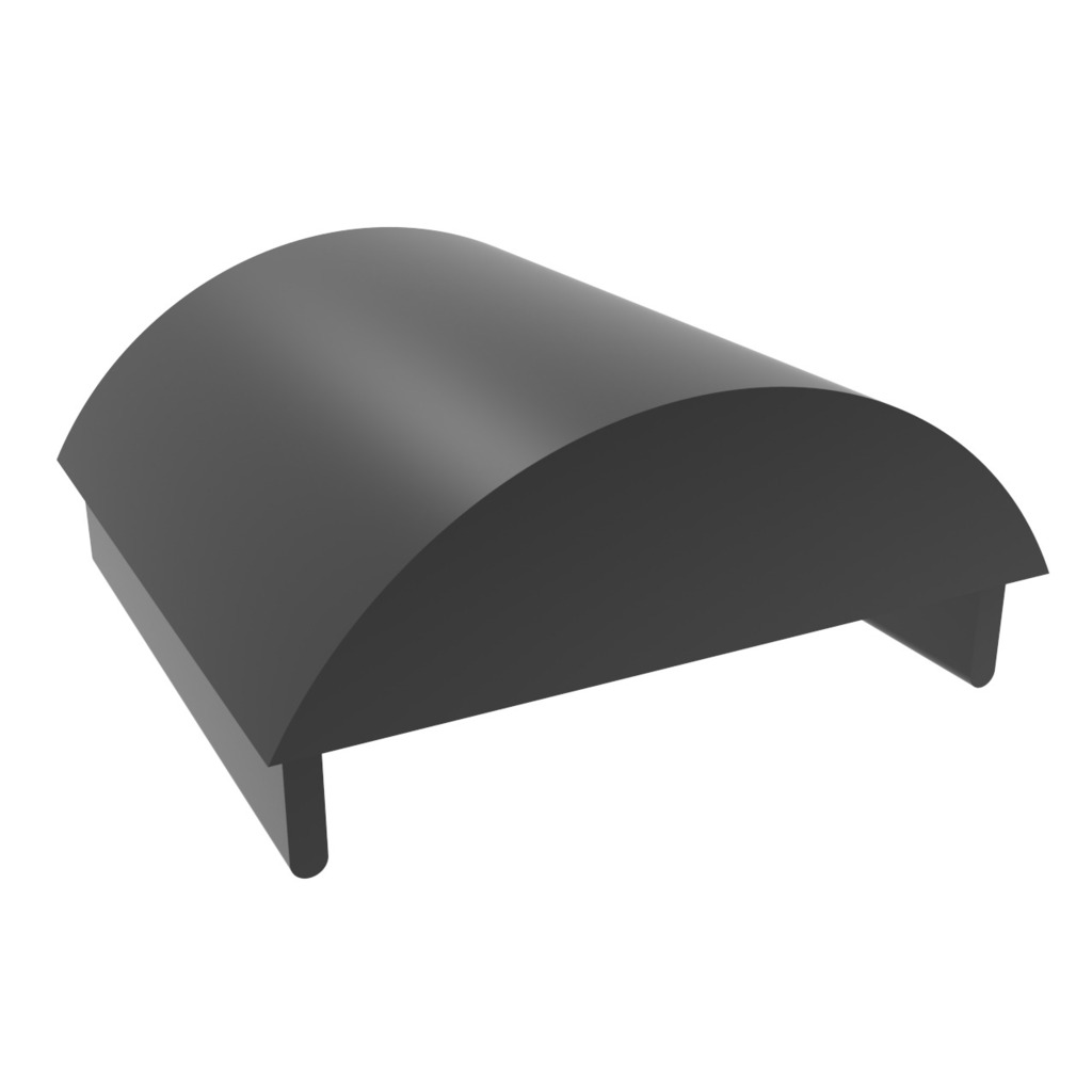 TAPA ALUMINIO MEDIA LUNA 60X60 NEGRO  TAPA ALUMINIO MEDIA LUNA 60X60 NEGRO
