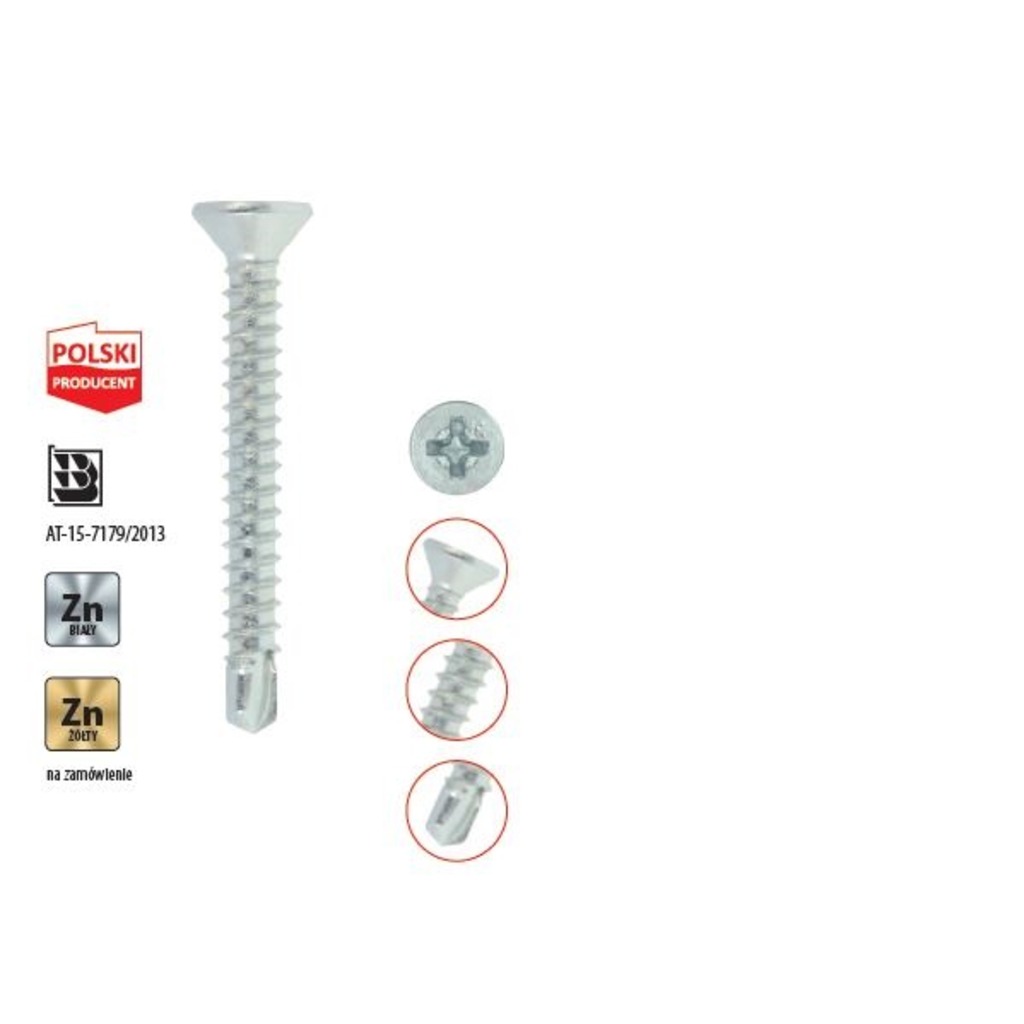 TORN. PVC 3.9 X 16 ZINCADO P.BROCA WK  TORN. PVC 3.9 X 16 ZINCADO P.BROCA WK