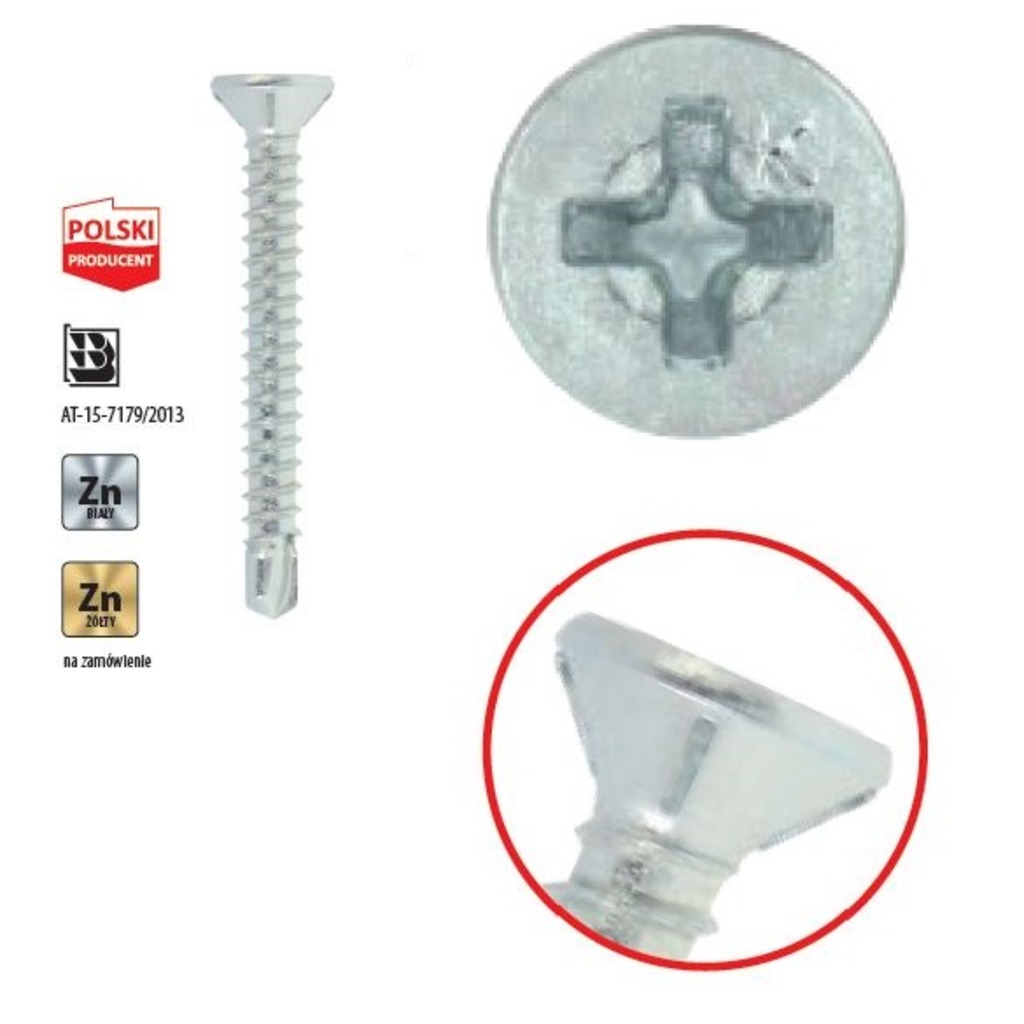 TORN. PVC 3.9 X 40 ZINCADO P. BROCA WK  TORN. PVC 3.9 X 40 ZINCADO P. BROCA WK