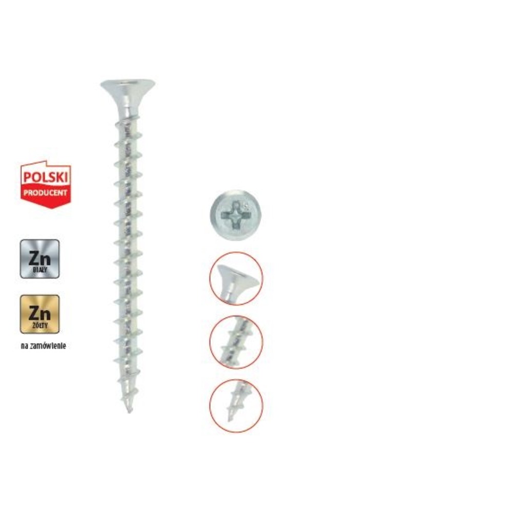 TORN. PVC 4.0 X 20 ZINCADO WK ESTRIAS  TORN. PVC 4.0 X 20 ZINCADO WK ESTRIAS