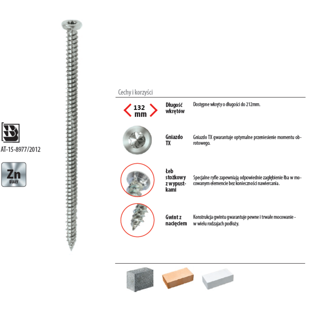 TORN. HORMIGON 7.5 X 132 FBS WHO-75132