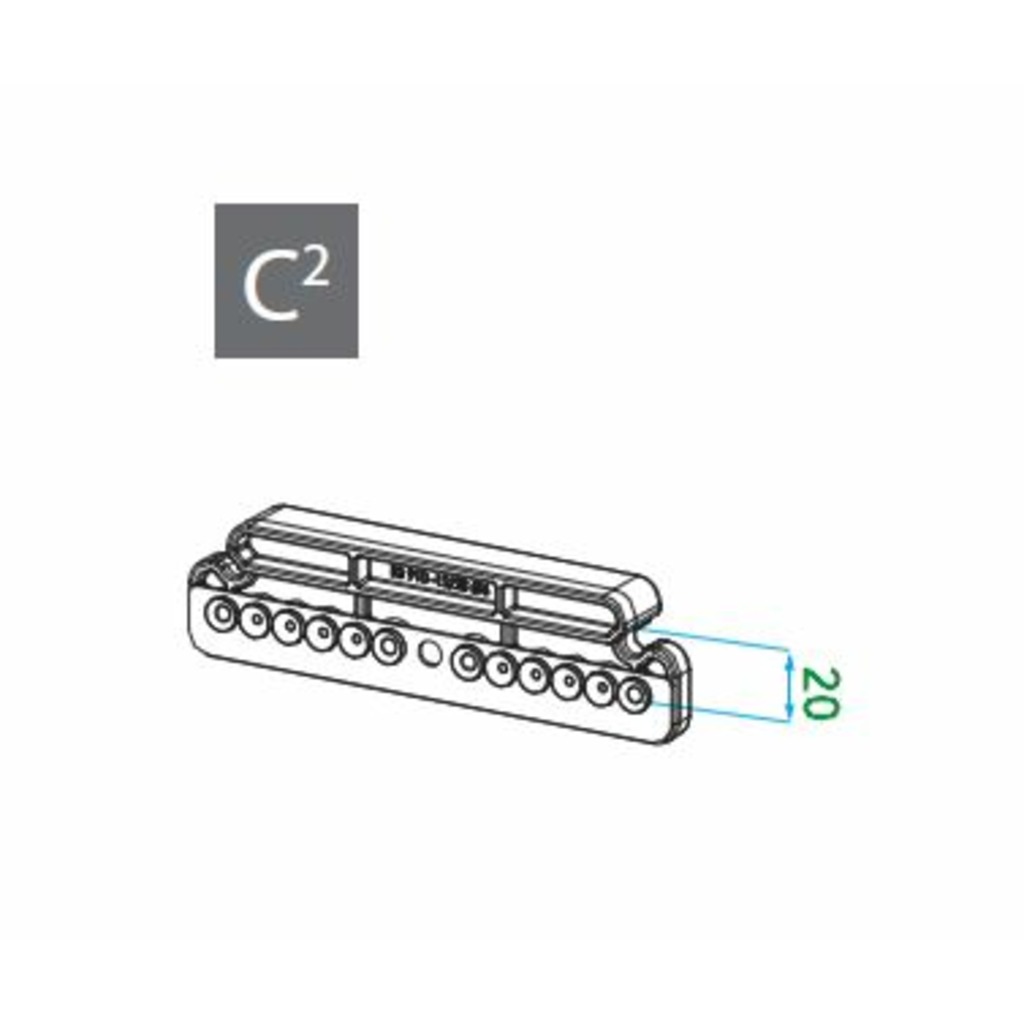 PLANTILLA VORNE PARA MARCO 12/20 Ø6mm  PLANTILLA VORNE PARA MARCO 12/20 Ø6mm