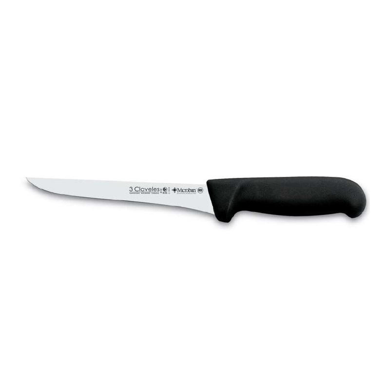 CUCHILLO DESHUESAR 3 CLAVELES 13cm NEGRO
