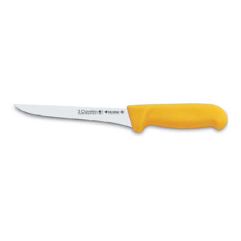 CUCHILLO DESHUESAR 3 CLAVELES 15cm AMARILLO