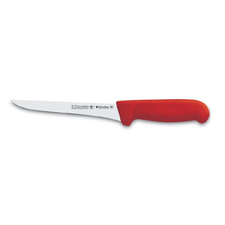 CUCHILLO DESHUESAR 15cm 3 CLAVELES ROJO