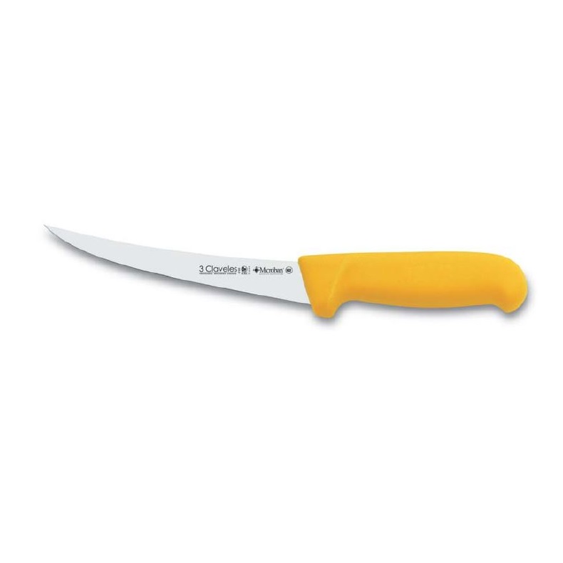 CUCHILLO DESUESAR 15cm SEMI FLEX AMARILLO