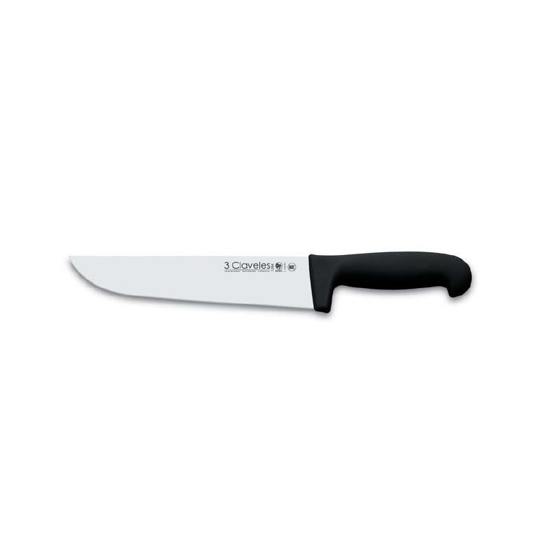 CUCHILLO CARNICERO 18CM 3 CLAVELES NEGRO