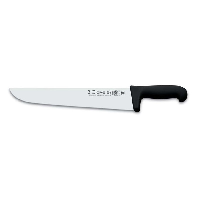 CUCHILLO CARNICERO 24cm 3 CLAVELES NEGRO