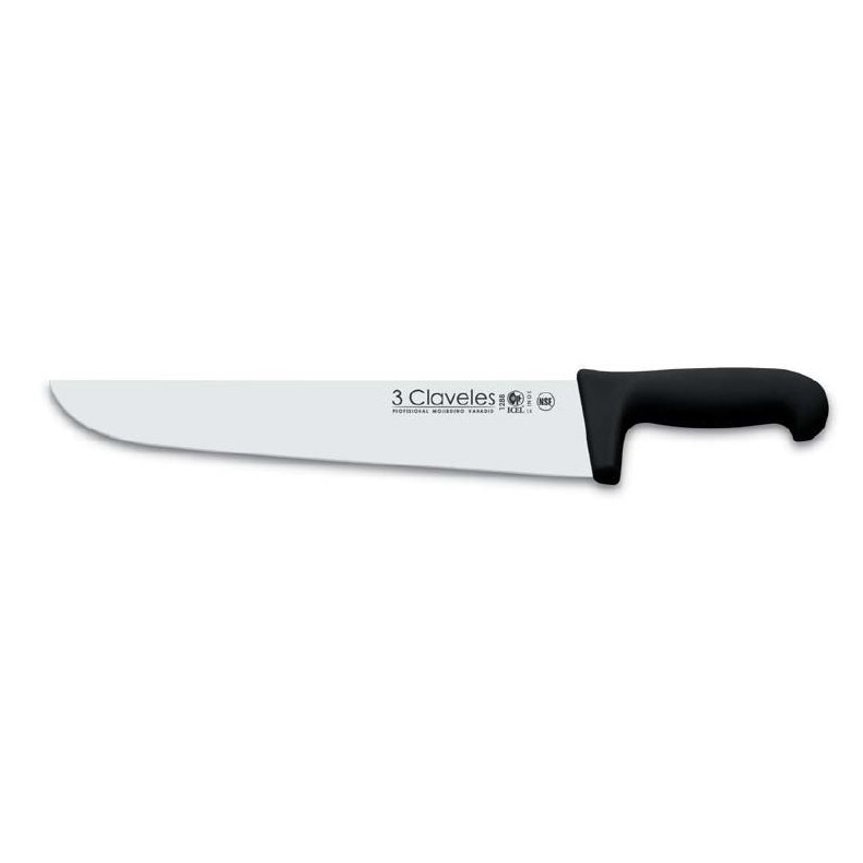 CUCHILLO CARNICERO 26cm 3 CLAVELES NEGRO