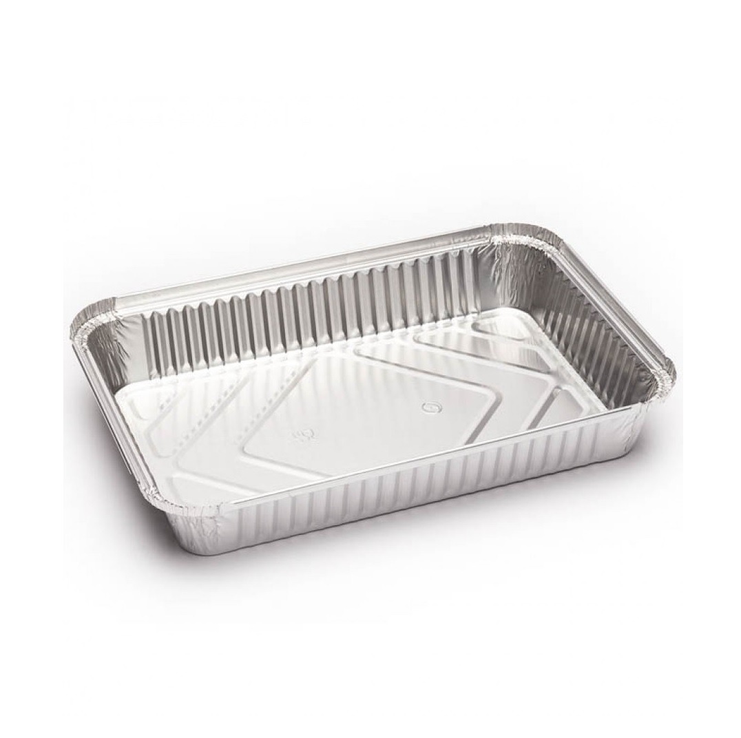BANDEJA ALUMINIO RECTANGULAR - 18C (CAJA 500 UNIDADES)