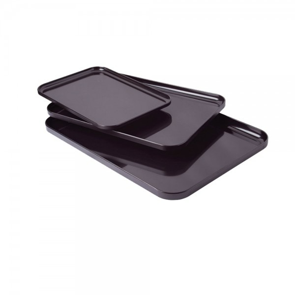 BANDEJAS NACAR NEGRAS - 14 x 34 x 2 cm