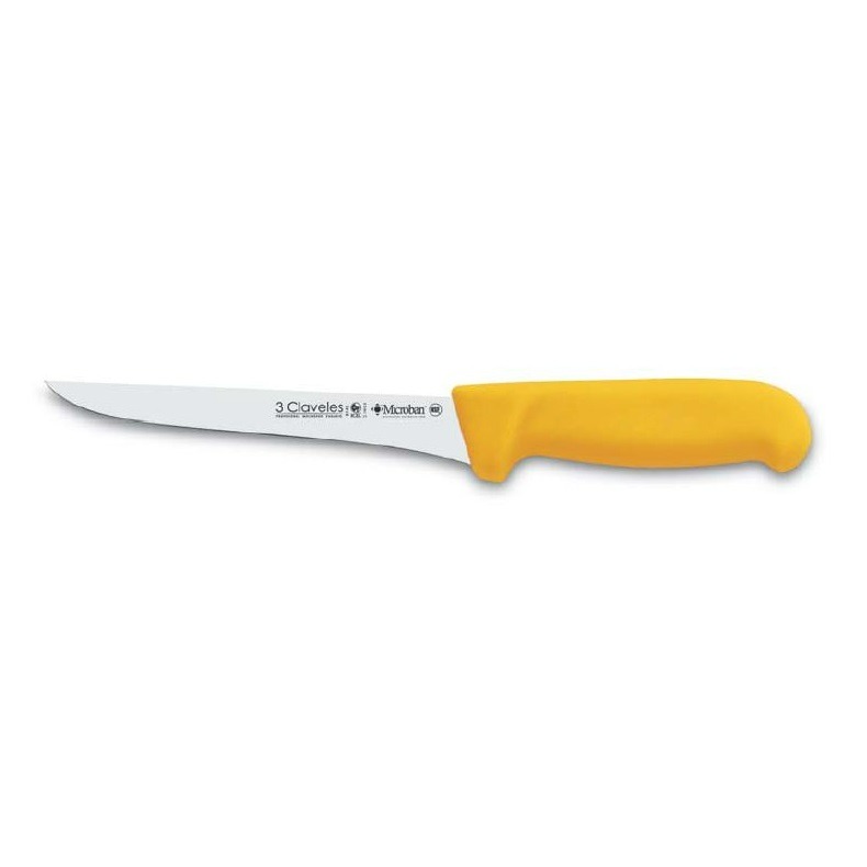 CUCHILLO DESHUESAR 13cm 3 CLAVELES PROFLEX AMARILLO