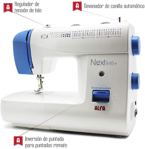 MAQUINA COSER ALFA NEXT 840+ ZIGZAG BRZOLIBRE 34PU
