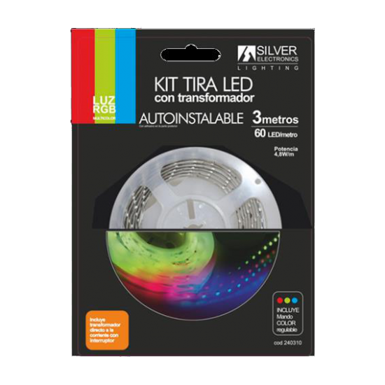 TIRA LED KIT SILVER ELECTRONICS 3000K 540LM 240310