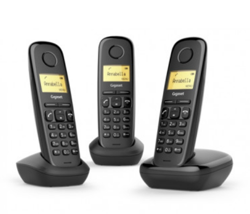 TELEFONO DECT GIGASET A170 NEGRO TRIO