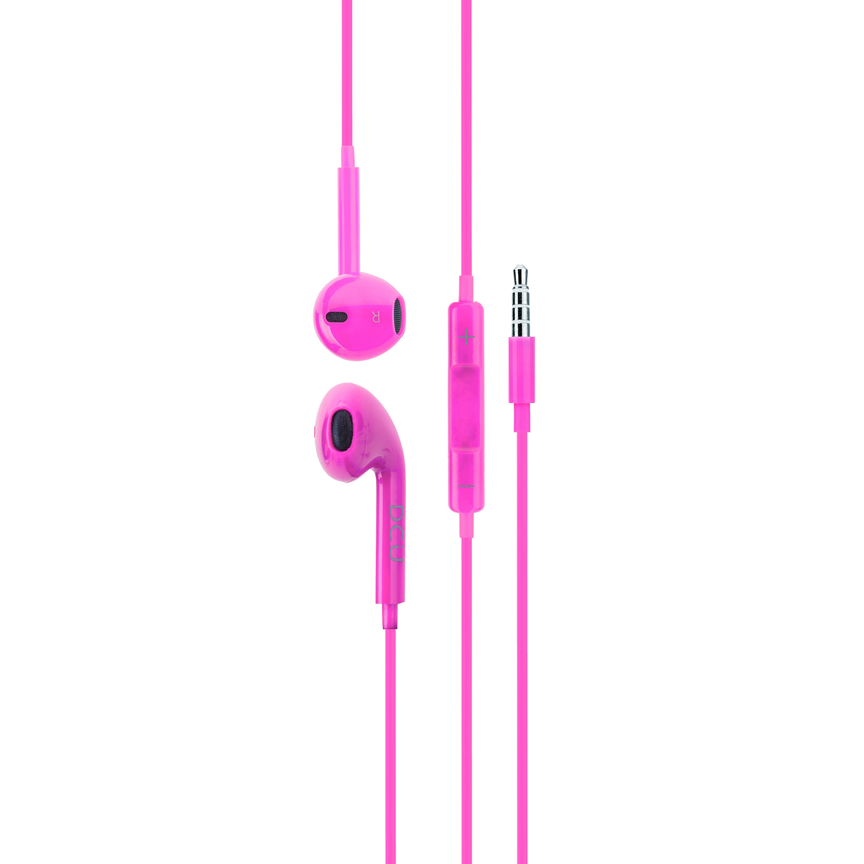 AURICULARES DCU JACK 3,5MM STEREO ROSA