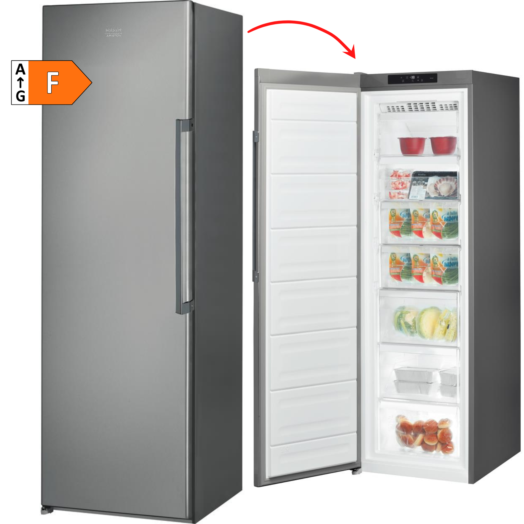 CONG.VER HOTPOINT UH8F1CX1 187x60 263L INOX DSP