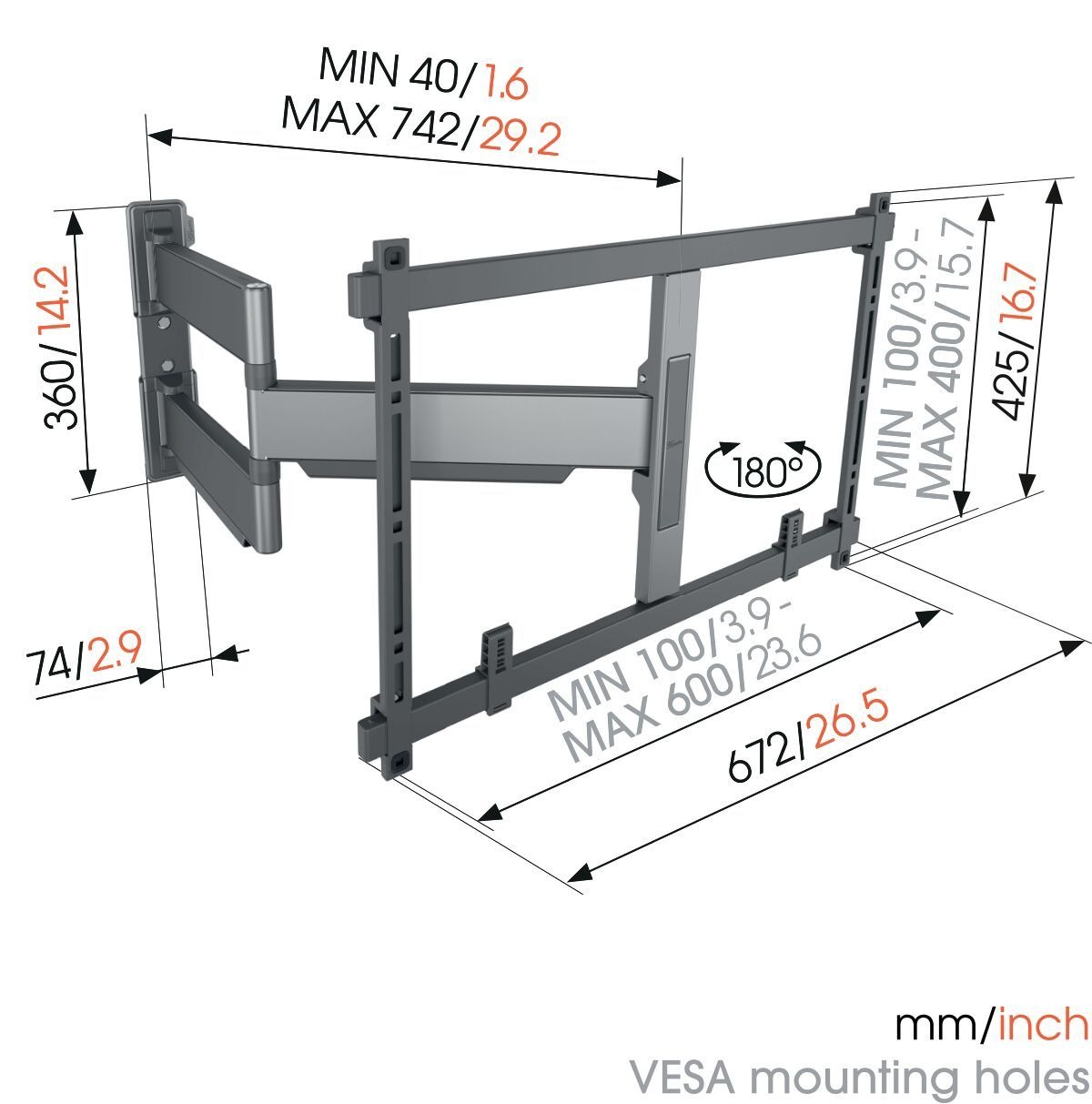 SOPORTE TV VOGEL S TVM 5845 MOTION + MOUNT XL