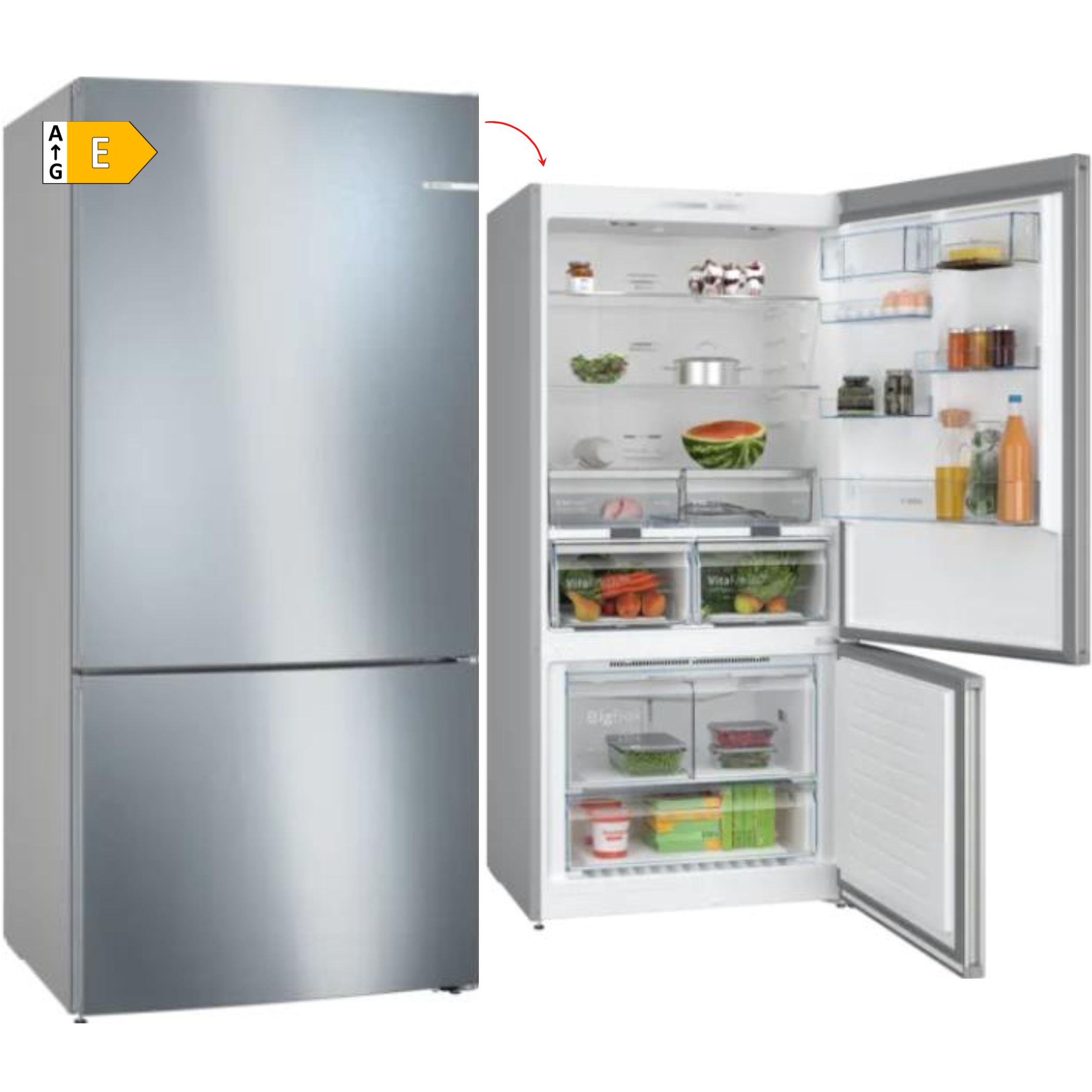 FRICOM. BOSCH KGN86VIEA 186x86x81 NF INOX