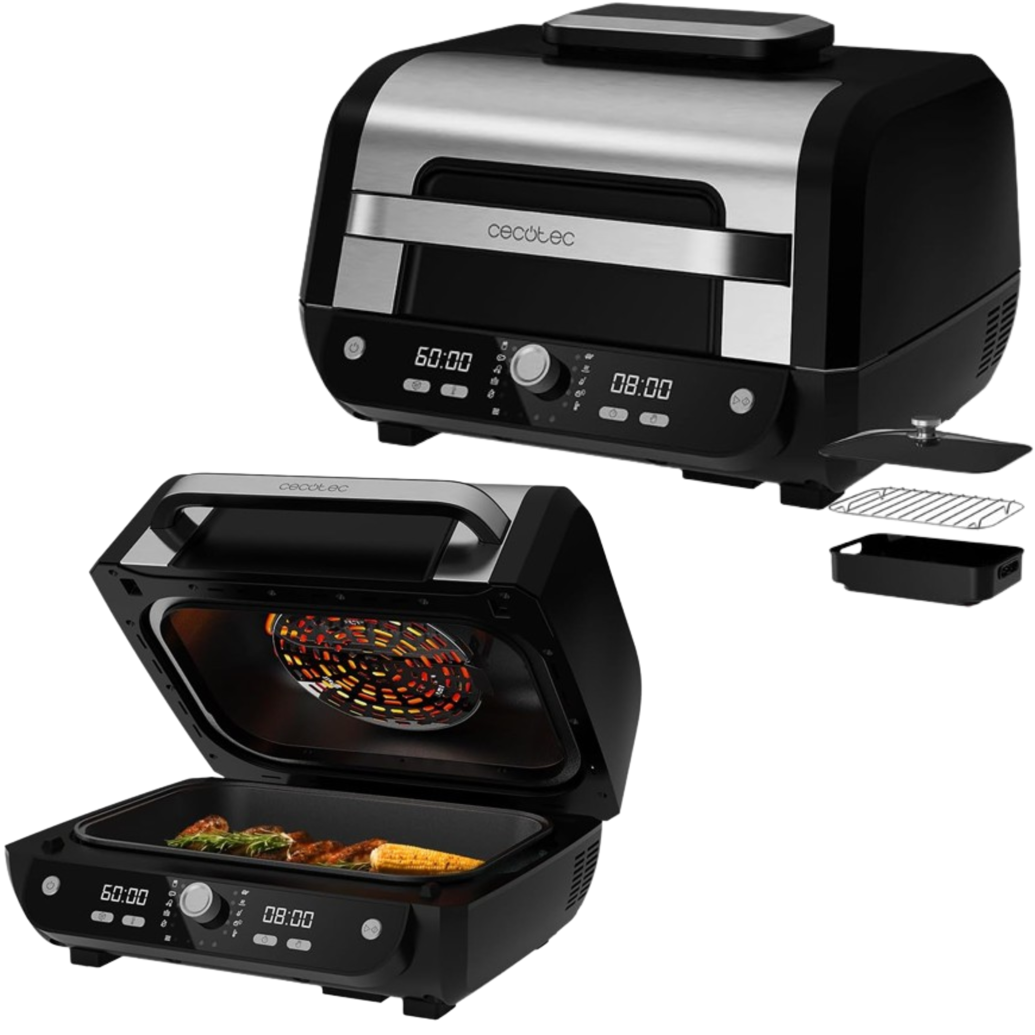 FREIDORA AIRE CECOTEC 8000 PRO 1700W 2RES 4950 8L