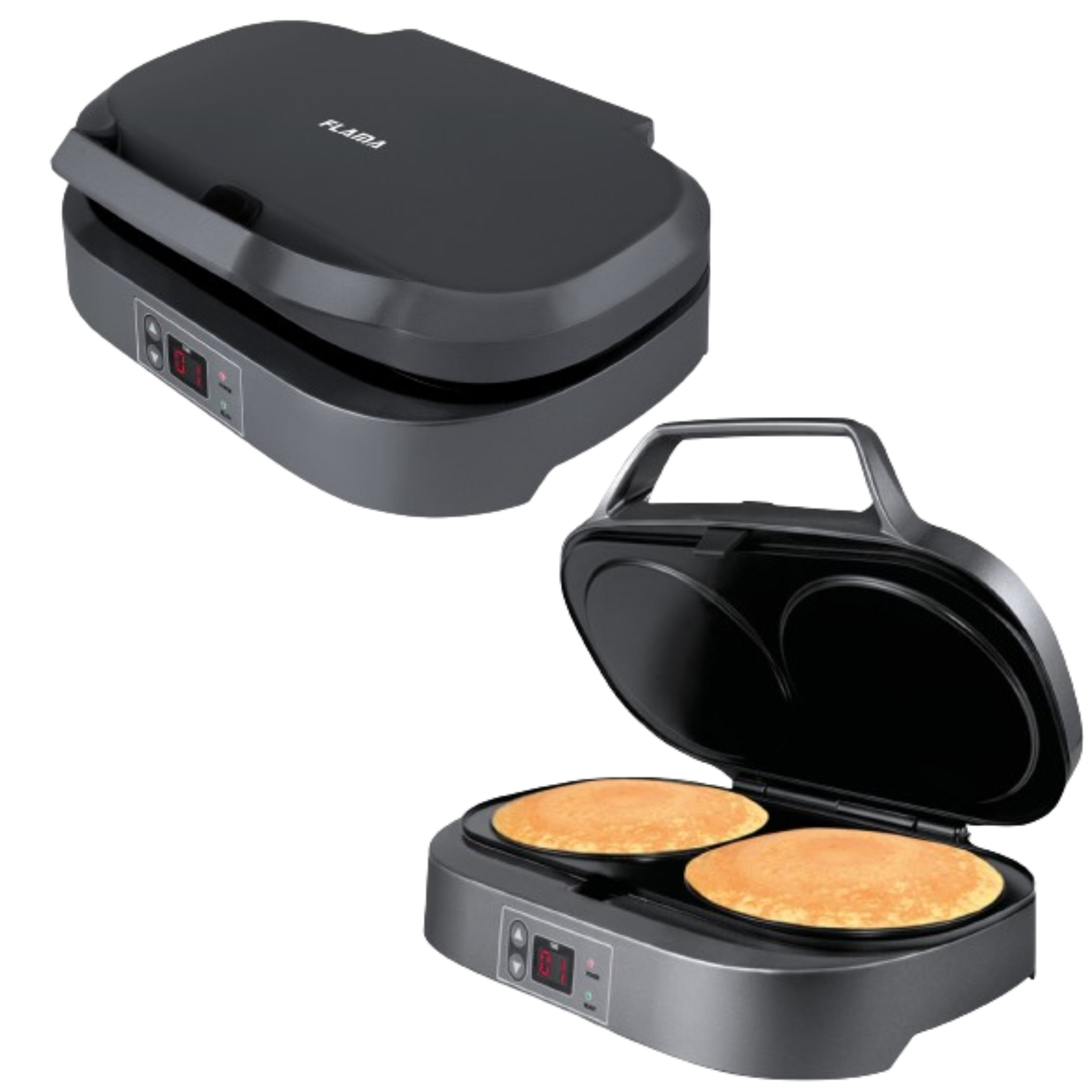 SANDWICHERA PANQUECAS FLAMA 4902FL 2C 1300W NGRA