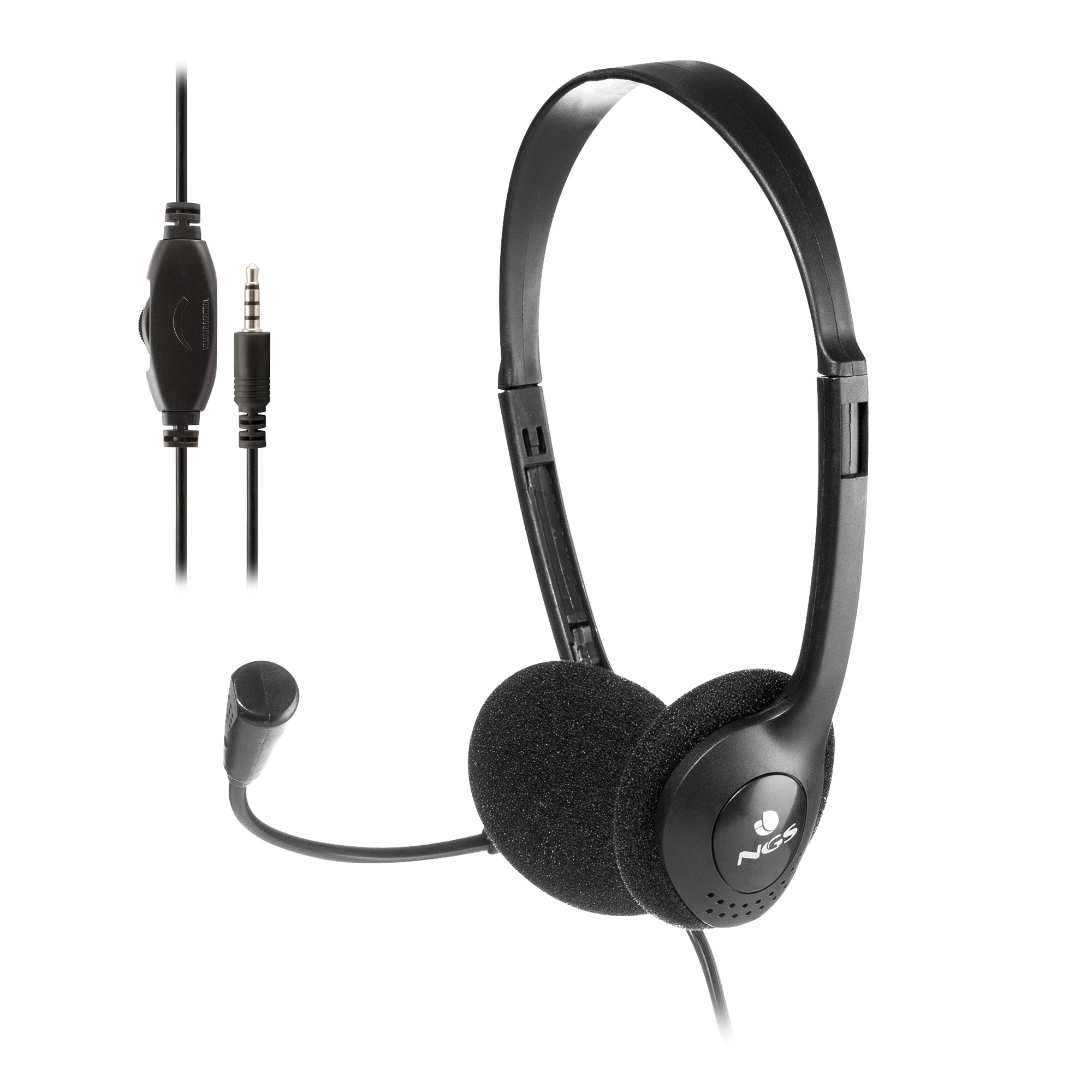 AURICULAR CON MICROFONO NGS Y CONTROL DE VOLUMEN