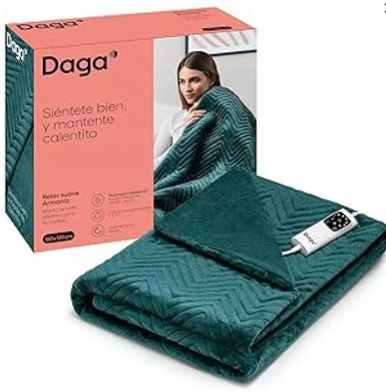 MANTA DAGA RELAX SUAVE VERDE 160X120 3P 6T LAVABLE