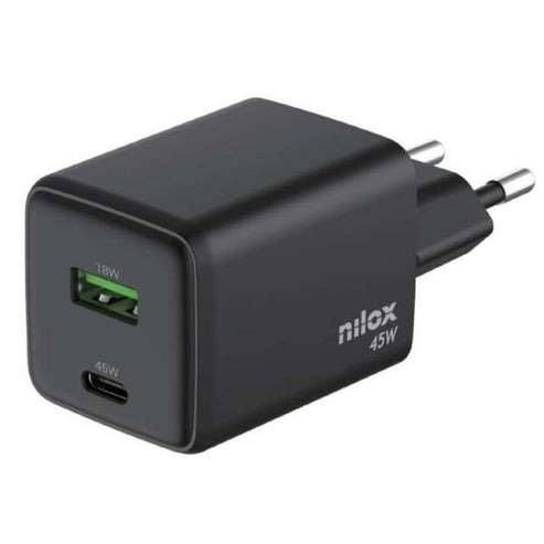 CARGADOR UNIVERSA NILOX 45W 2 PUERTOS + CABLE C 2M
