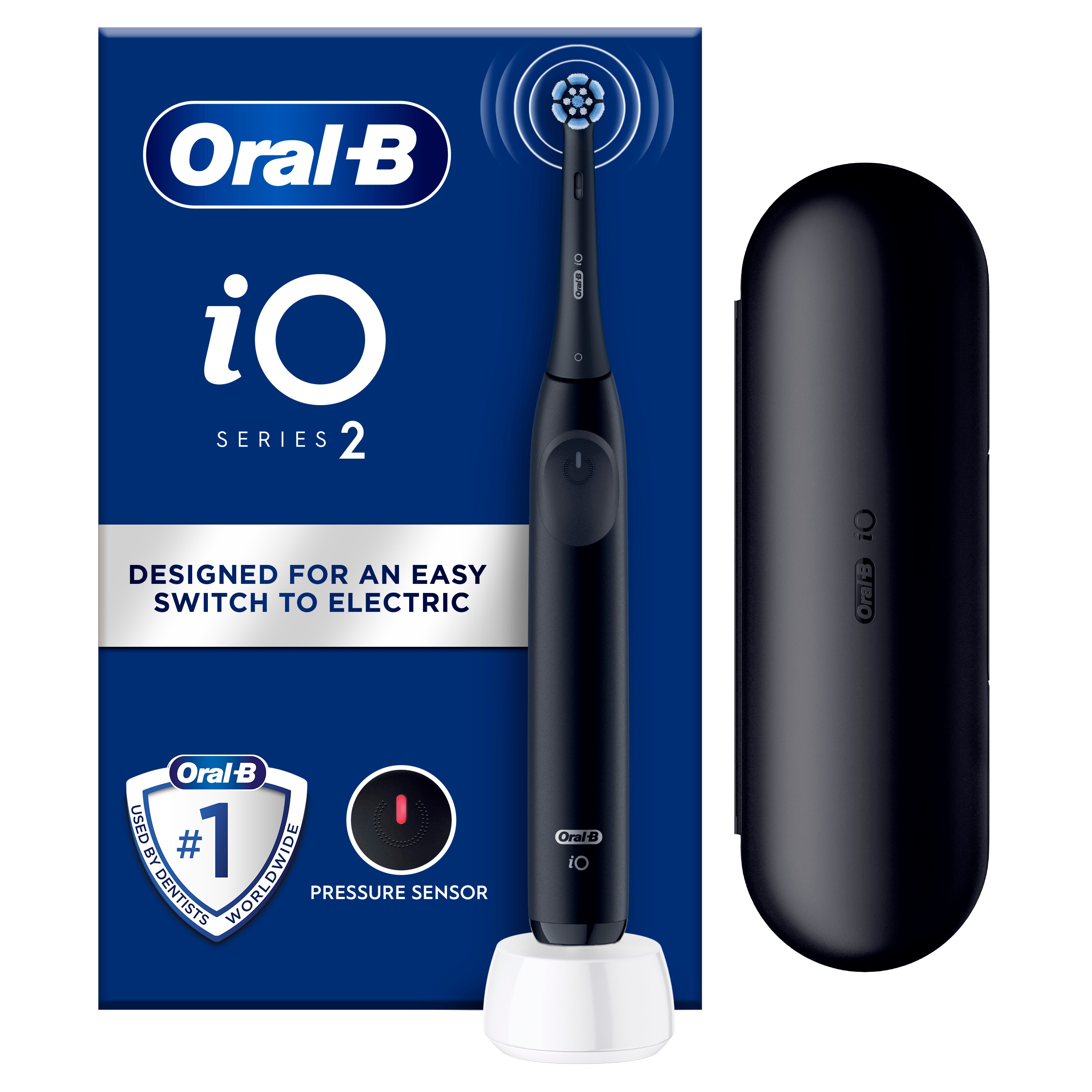 DENTAL ORALB IO2 NEGRO CON FUNDA DE VIAJE