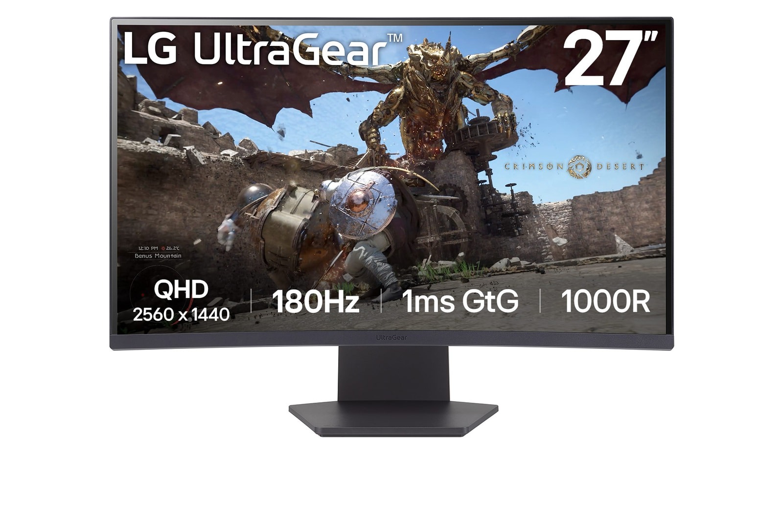 MONITOR LG 27 27GS60QC BAEUQ QHD CURVA 180HZ 1MS