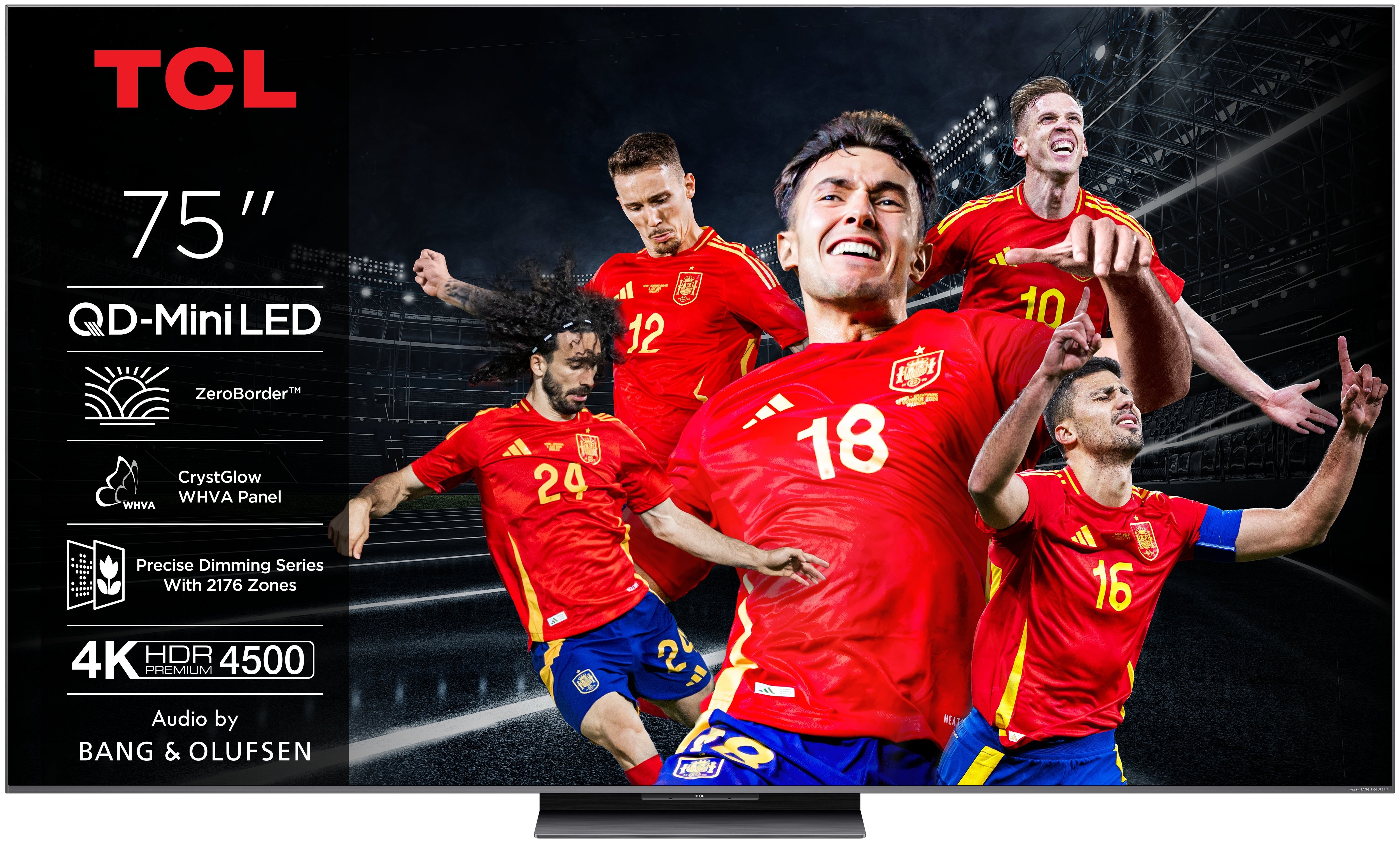 TV TCL 75 75C8K UHD MINILED GOOGLETV 144HZ B&O