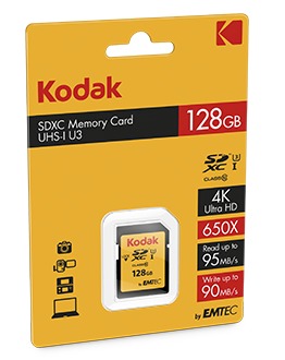 TARJ. MEM. KODAK SD 128GB UHS-I U3 V30 PREMIUM