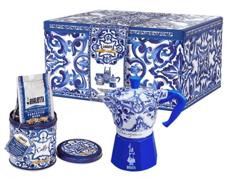 CAFET. ITALIANA BIALETTI SET REGALO D.& G. 3T AZUL