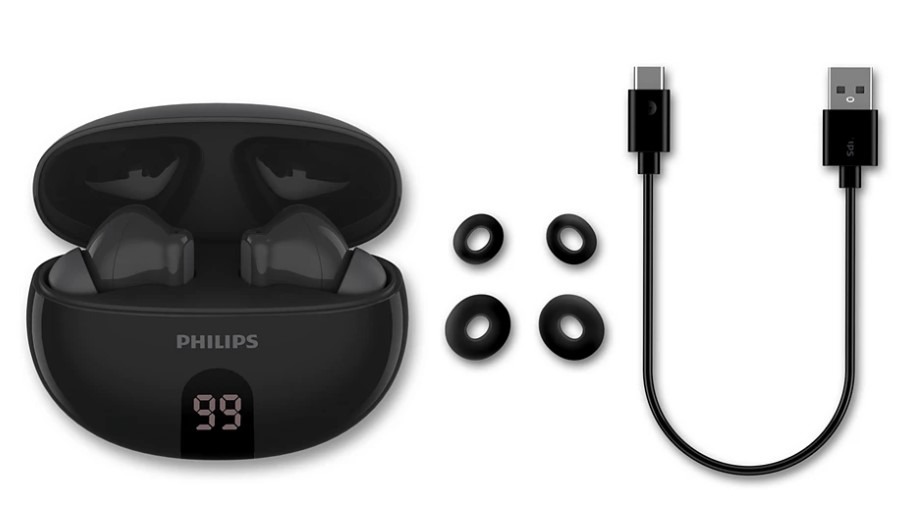 AURICULARES PHILIPS TAT2520BK/00 NEGRO TWS