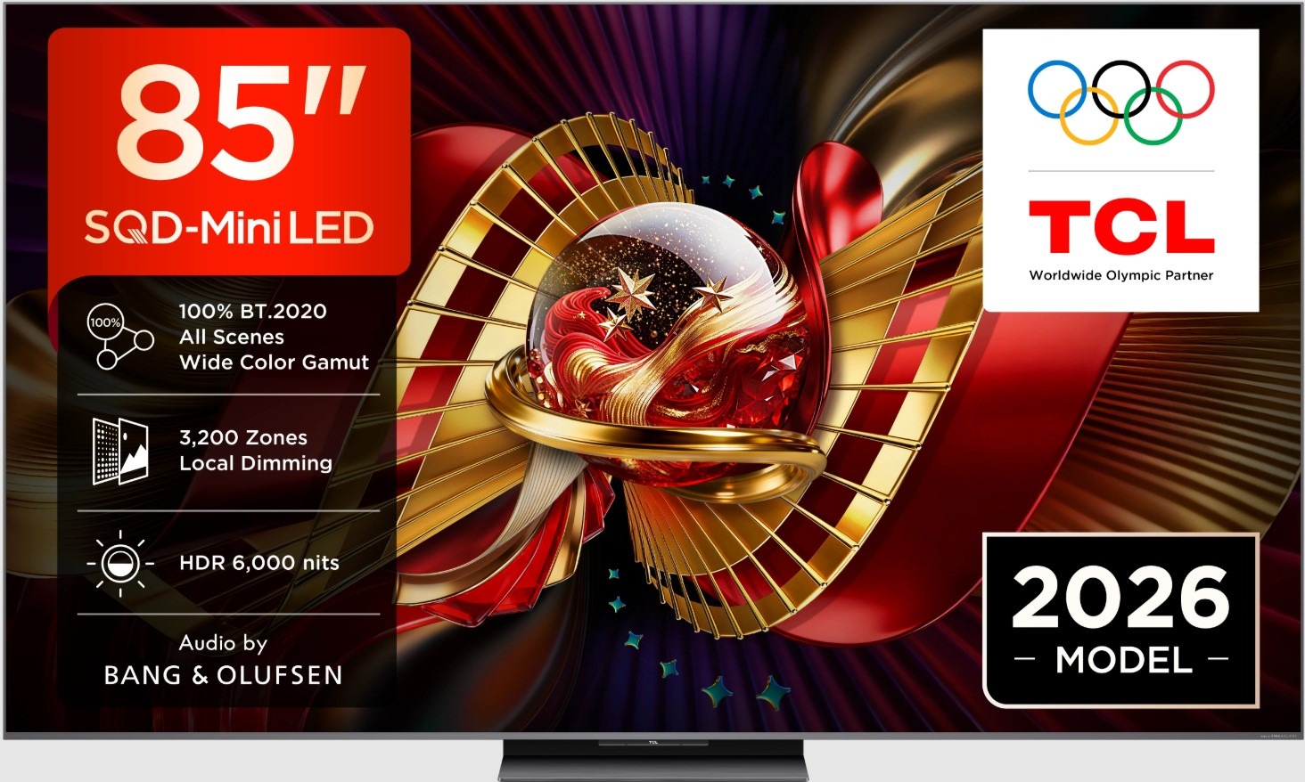 TV TCL 85 85C8L UHD SQDMINILED GOOGLETV 144HZ B&O