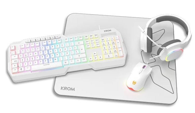 TECLADO+RATON+AURICULAR+ALF. KROM KENTA GAMING BLA