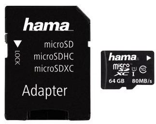 TARJ. MEM. HAMA MICRO SDHC 64GB C10 100MB/S ADAPT