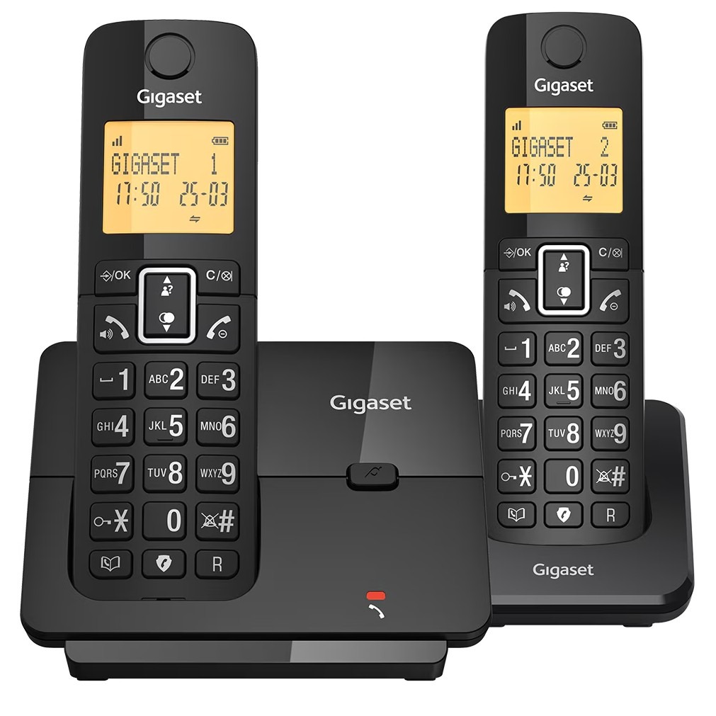 TELEFONO DECT GIGASET ESSENTIAL 300 DUO BLACK