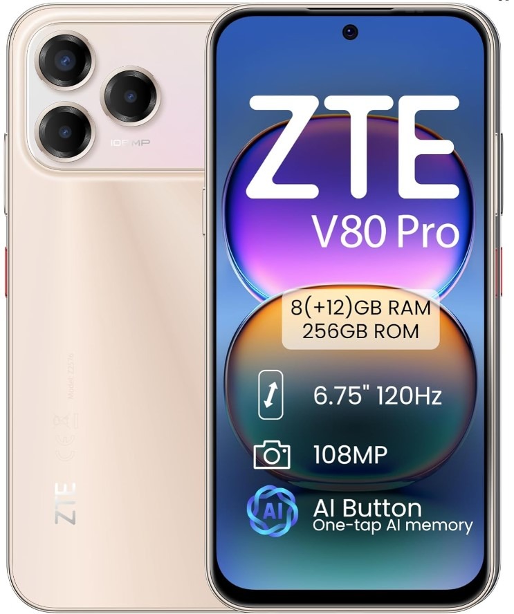 SMARTPHONE ZTE V80 PRO 8/256 6,75 PETAL GOLD