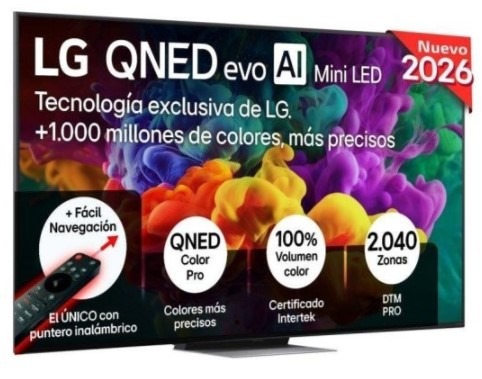 TV LG 55 55QNED86B6B UHD QNED EVO MINILED A8 144H