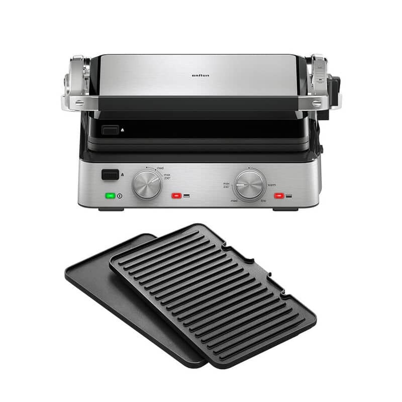 GRILL BRAUN CG7020 INOX 2000W 3EN1 AP.180º 29X23CM