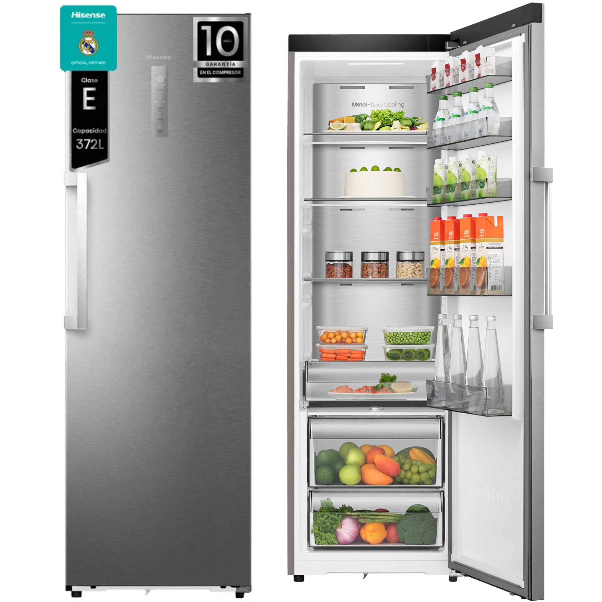 FRI. HISENSE RL3K370SAIE1 186x60 1P NF INOX KFIT