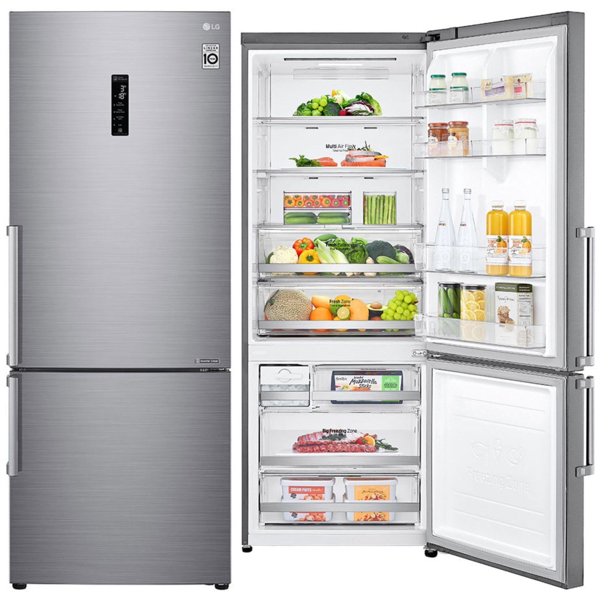 FRICOM. LG GBB567PZCMB 185x70  INOX DISPLAY