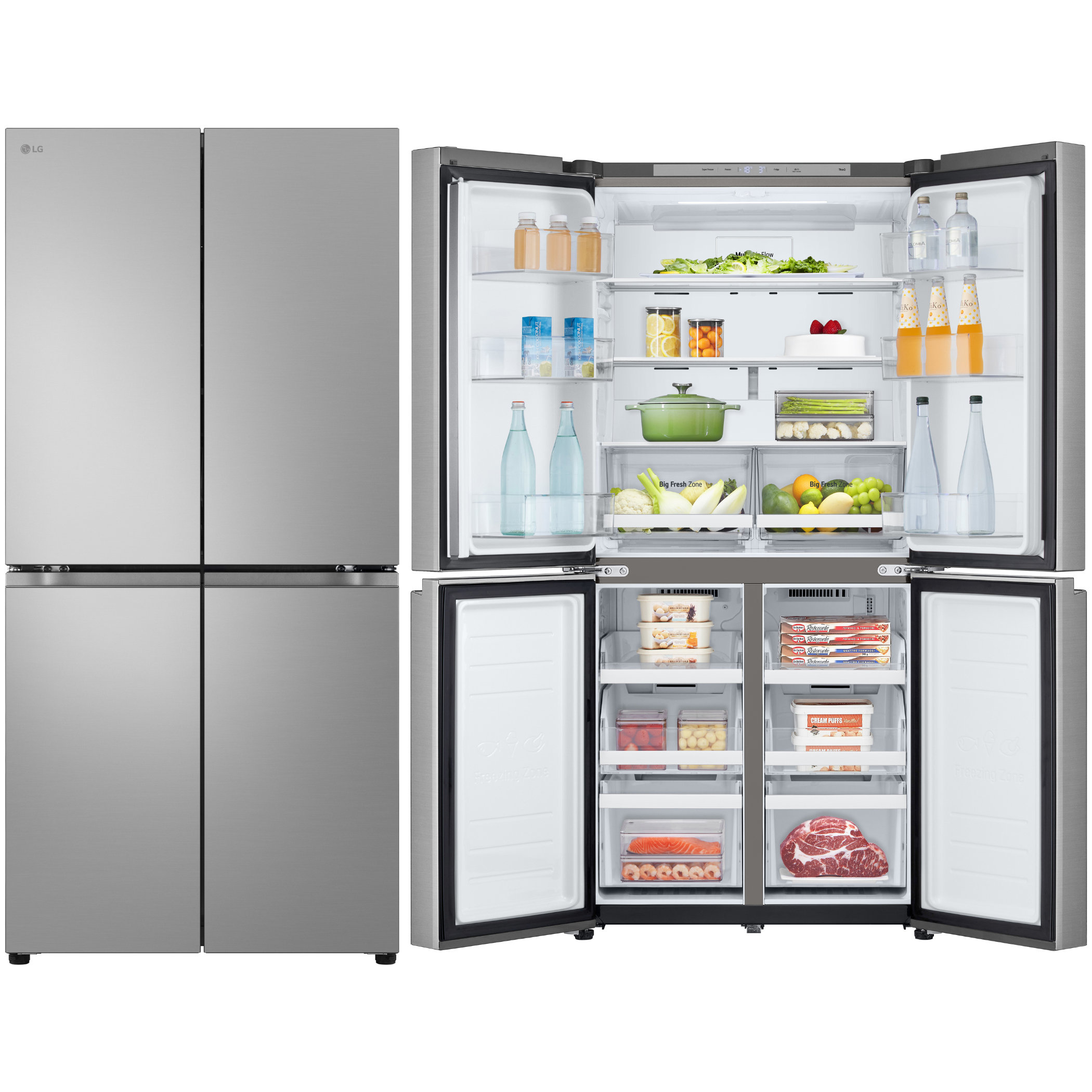 FRI. LG GMB860PYDE 179x83 530L 4P INOX