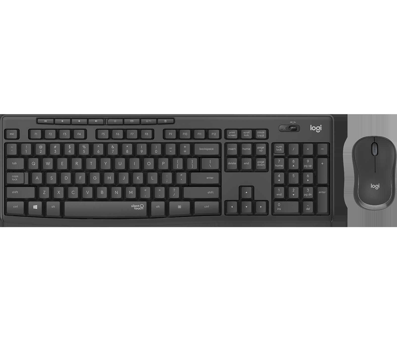 TECLADO + RATON LOGITECH MK295 WIRELESS USB SILENT